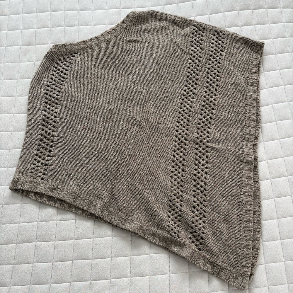Bass Women’s Brown Taupe Knit Poncho - S/M